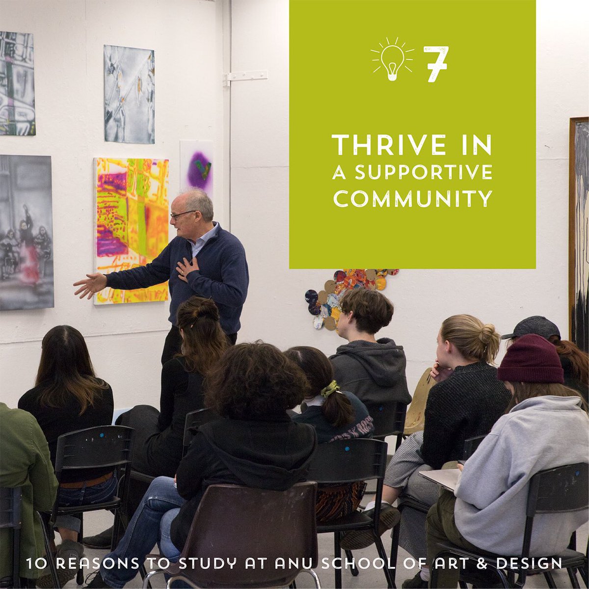 ANUartdesign's tweet photo. ➡️ THRIVE IN A SUPPORTIVE COMMUNITY - You’ll have access to the ANU support centres including health and wellbeing services, academic skills and learning advice, and the student union. Visit https://t.co/lCMxVgcNbm #anuartdesign #canberra #cbrarts #studyaus https://t.co/6xiPvuBN1y