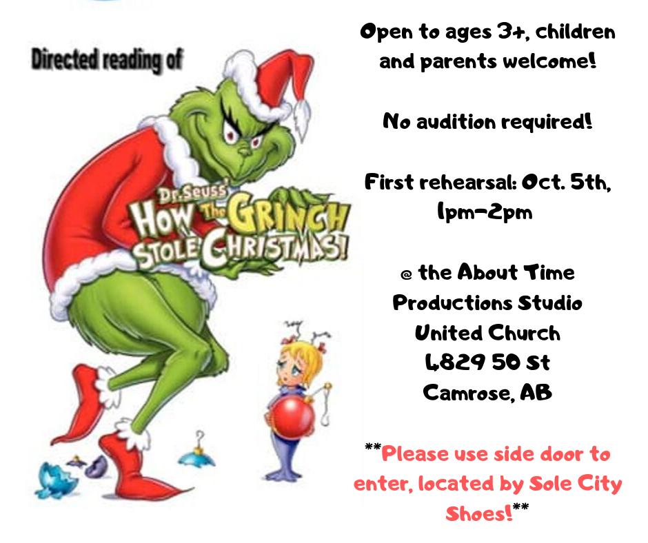 CamroseChamber's tweet photo. About Time Productions is a fun, inclusive not for profit organization that is doing some fun things this year! Check them out! https://t.co/B50PpHM0JJ https://t.co/KvV7n4mk0a