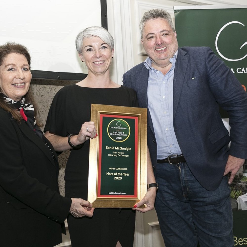 Glen_House's tweet photo. Thank so much to #Georginacampbellawards for this wonderful recognition. Feeling very proud #bedandbreakfast #clonmany #inishowen #Donegal #Ireland #WildAtlanticWay #awards #happyhost @IrelandGuide @Visit_Inishowen https://t.co/Od2gIL7x83
