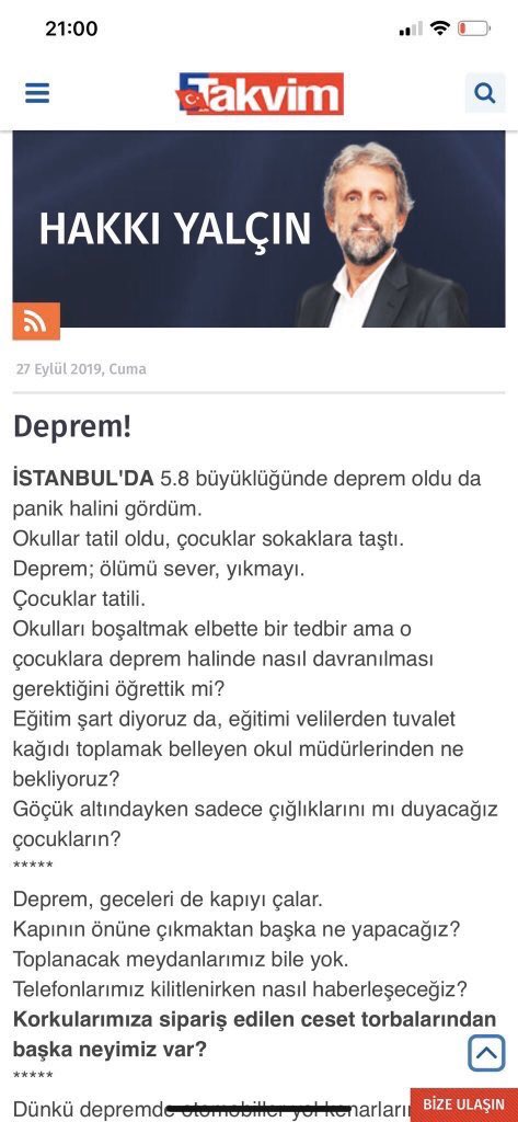 #takvim #özürdilehakkıyalçın