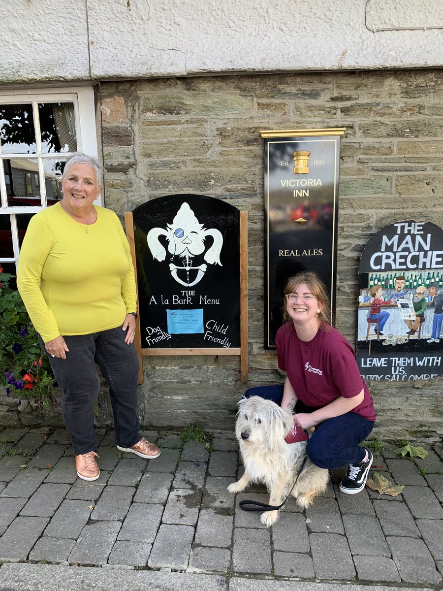 Had a wonderful visit this week from Cate of <a href="/HearingDogs/">Hearing Dogs for Deaf People</a> with a local lady-Kath &amp; her dog Elkie to say TY for our fundraising. Elkie is Kaths 2nd hearing dog, it was lovely to hear the difference she’s made to Kath. We’ve raised under £8k! <a href="/Sloanjp/">Jim Sloan</a> <a href="/morningad/">The Morning Advertiser</a> <a href="/ThePubChampion/">Greg Mulholland, The Pub Champion</a>