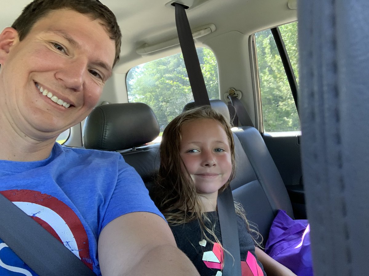 MrBesse's tweet photo. My 7 year old daughter and I walked to the park but when it was time to leave she was wore out and it was hot so it seemed like a perfect opportunity for her #FirstUberRide. #DaddyDaughterFun https://t.co/oUpTPl0KQW