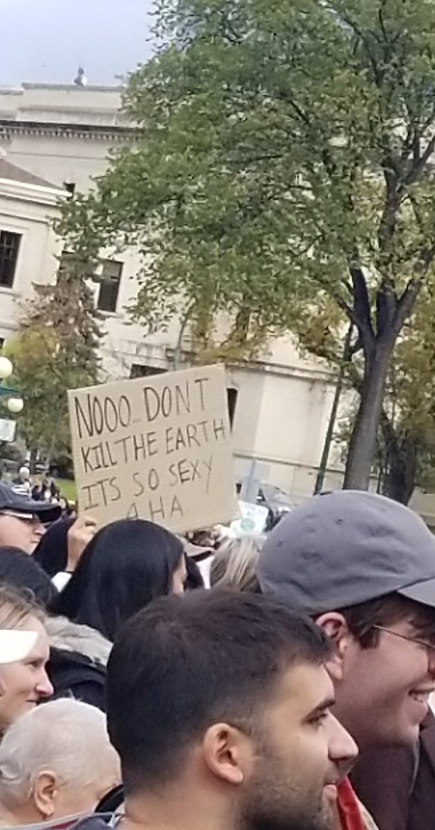 sotegoze's tweet photo. nooo don't kill the earth its so sexy aha #mbclimatestrike #climatestrikecanada https://t.co/BMVmTUfM6q