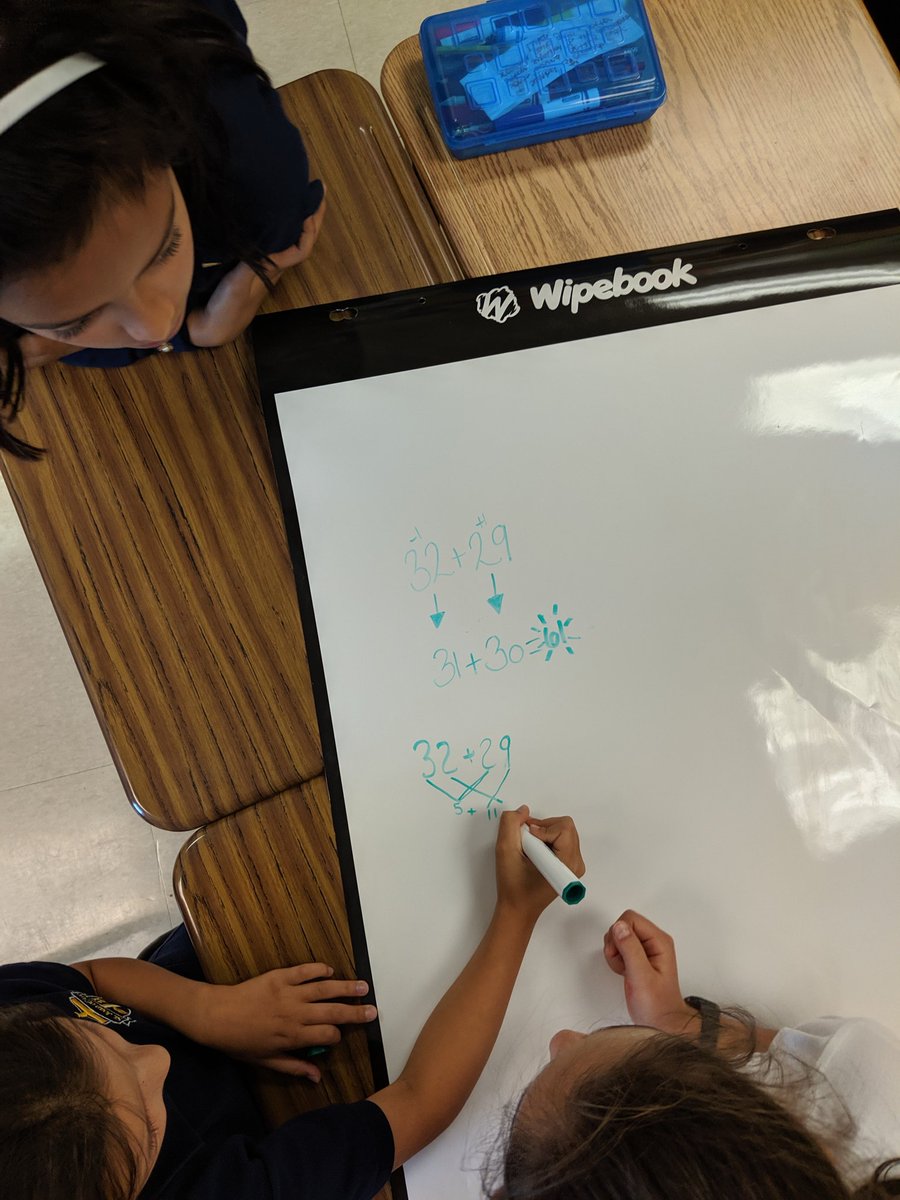 SPrychidny's tweet photo. We're a community of mathematicians that use number talks to communicate what makes sense to us. Happy FRIDAY!! #decomposing #addingon #friendlynumbers @sjoa5 https://t.co/7hdVbhUPTv