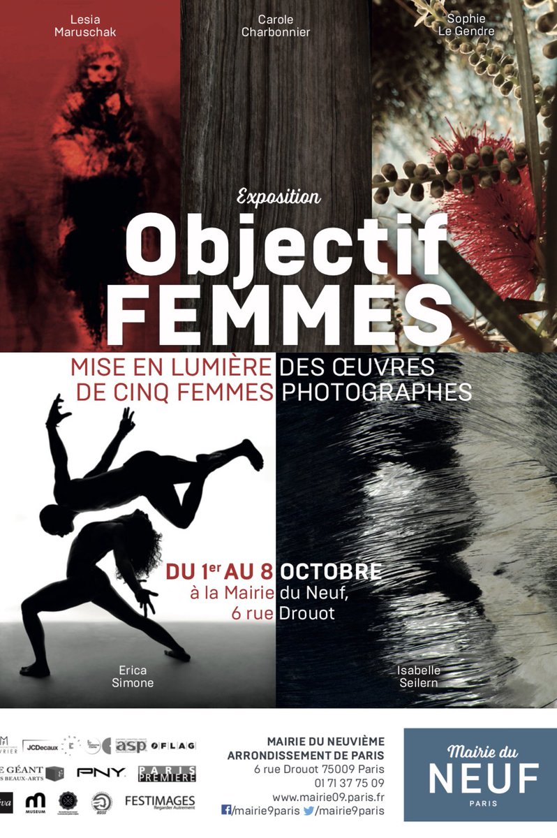 AAutricheParis's tweet photo. La photographe et membre de l’AAP, Mme.Isabelle #Seilern a le plaisir de vous convier au vernissage de l’exposition, "Objectif FEMMES"
qui preìsente le travail de 5 femmes photographes d’exception
Mercredi, 2 oct. à 18H30
Mairie du 9e, 6 rue Drouot
invitations@parisartistes.com https://t.co/zrb29OlTy3