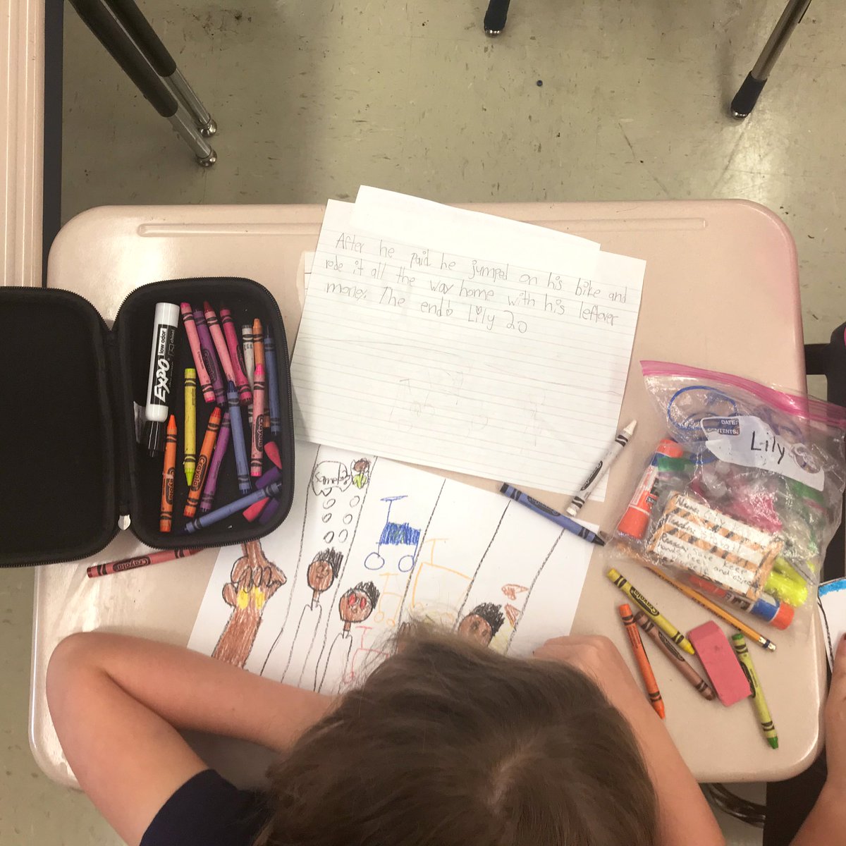 Ms_Stovall1's tweet photo. I can confidently say two things about this group of kiddos: they love to talk🤪 and they love to write✍🏻. All week we worked on drafting, editing and assessing our writing. Today we finally “published” our final stories in our classroom.🙌🏻 https://t.co/ZsPrtn7Odi