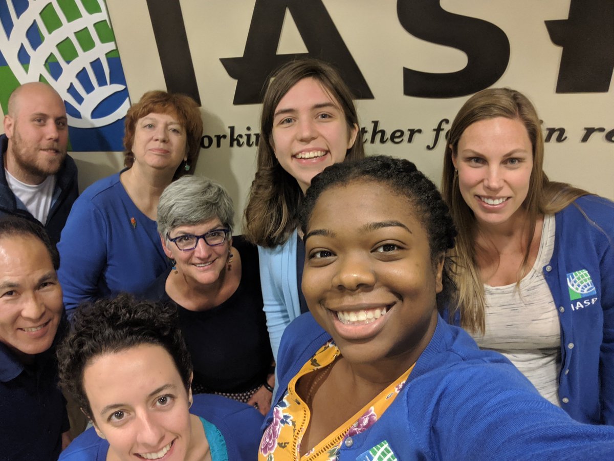IASPpain's tweet photo. Some of our IASP staff recognizing #PainAwarenessMonth wearing blue. The entire IASP staff is dedicated to advancing IASP's mission and helping our members treat and study pain. #ShowUsYourBlue https://t.co/zLrqpofUeM