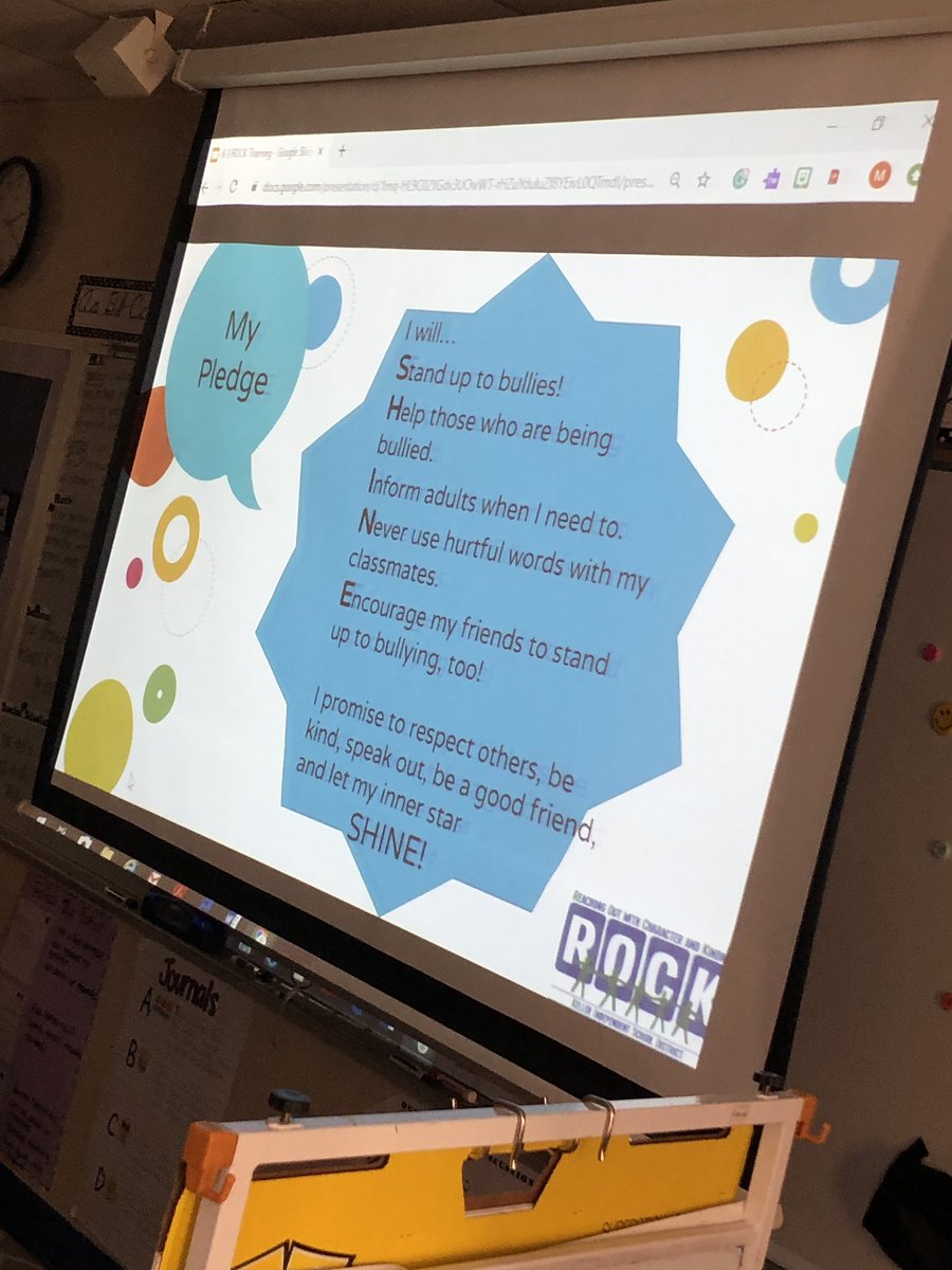 Our class pledging to stand up for others, stand up against bullies and to always reach out with character and kindness. #KISDrock #CelebrateKISD <a href="/FESfalcons/">Florence Elementary</a>