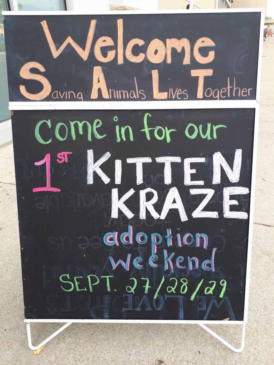 Come in this weekend and meet our newest adoption partner S.A.L.T ... 
They will have many kittens for you to fall in live with!!
#petsmartcharities
#AdoptLove 
#lifeatpetsmart
<a href="/ThatJenKelly/">Jennifer Kelly</a>