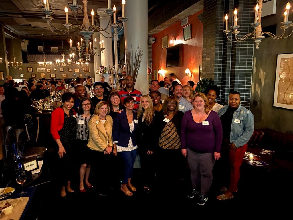 SNHUalumni's tweet photo. We couldn't have asked for a more fabulous welcoming committee! Thanks for helping us kick off our weekend of fun at Harding's NYC last night.
We'll be cheering on @SNHU_fieldhockey & @SNHUmenssoccer tomorrow at Adelphi. Hope to see you there, NYC #SNHUcommunity! https://t.co/p1WCKJVvLf