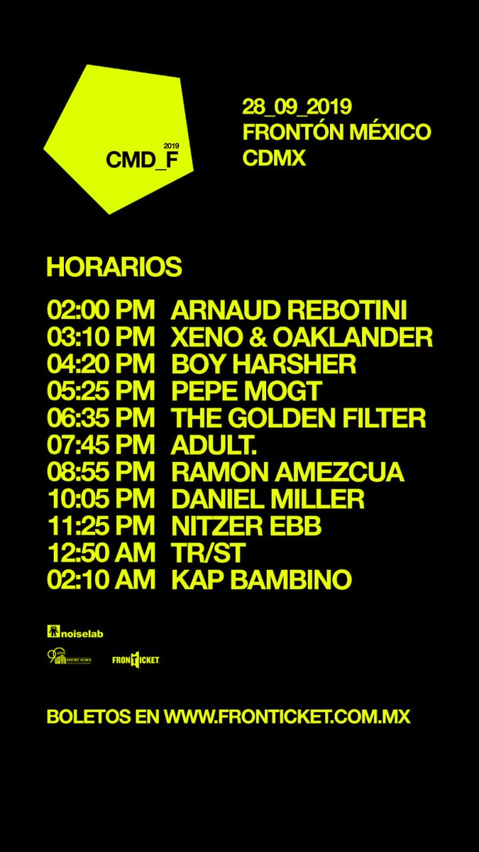 frontonmexicoce's tweet image. ¿A qué hora llegas a #CMD_F?
Todas las bandas la romperán y te aseguramos #TuMomentoMásGrande.
.
.
.
#MusiqueNonStop #NoHeadLiners #SuperLineUp @noiselab