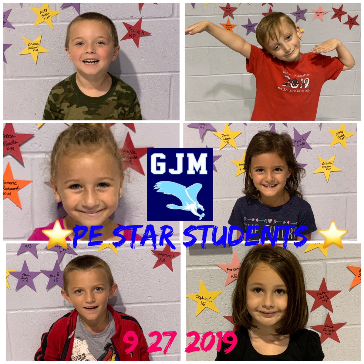 LEHPhysEd's tweet photo. The latest addition of GJM PE ⭐️Star ⭐️ Students of the week!  They are Responsible, Respectful &amp; Safe!  #gjmpe #physicaleducation #lehsd #lehpe https://t.co/npabBCdvdp