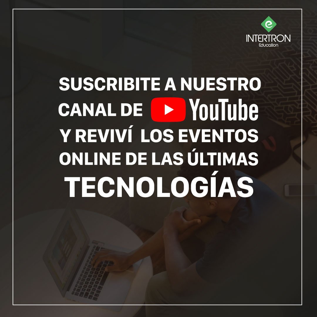 intertronedu's tweet image. 👉Reviví en nuestro canal de YouTube los eventos Online de las tecnologías:
.
#aspnet #MVC5 #SeguridadInformatica #Scrum #PowerPlatform #Python #SQLServer #PowerBI #UnityC #Sharepoint #vmware #PerfilesIT #YouTube  #TecnologiasIT #Cordoba #IT #Argentina