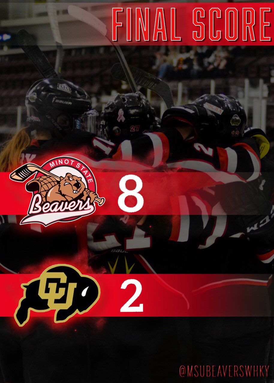 Minot State Women’s Hockey on Twitter "Beavers win!! Beavers are back