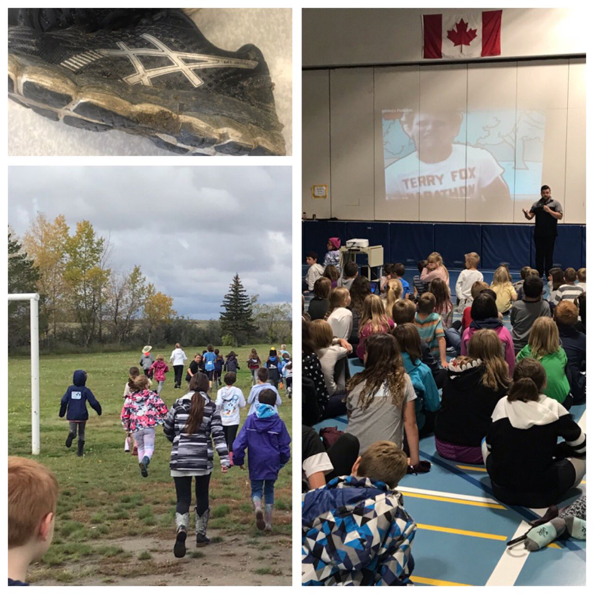 CElemSchool's tweet photo. We watched Terry run through the elements for #CancerResearch so we knew that the rainy weather couldn’t stop us since we raised over $800 for @TerryFoxCanada #TerryFoxRun2019 https://t.co/7QlsFQMlqo