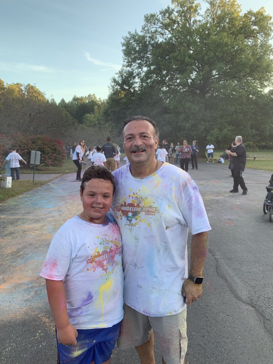Great Color Run day. Thank you <a href="/SMSSchool3510/">SMS School</a>   Alessio and I ran for 2 miles. <a href="/transfinder/">Transfinder</a>