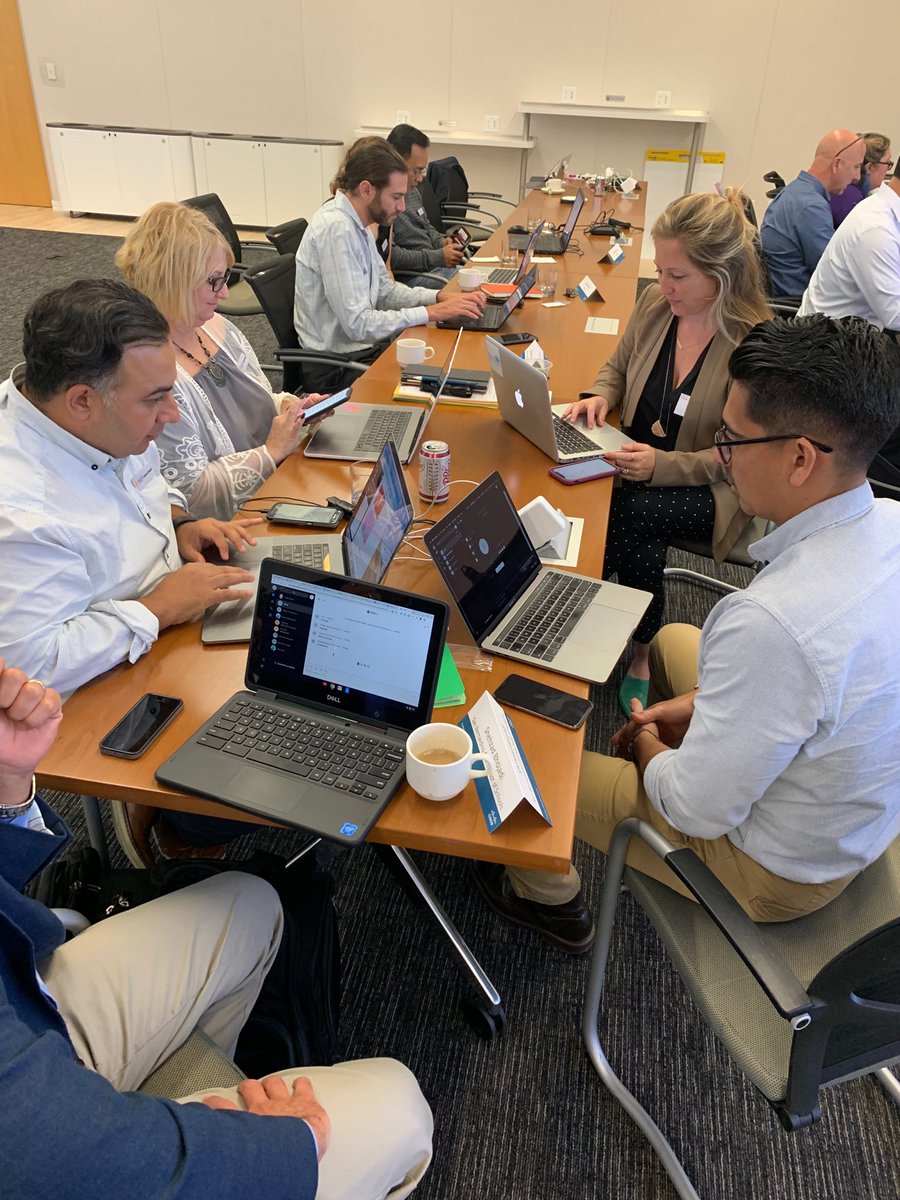 Best learning comes for all of us from hands on and by doing as shown by excited district leaders at #EIAK12 learning how teaching and tech can benefit all students at <a href="/Cisco/">Cisco</a> in San Jose. Engagement is good, interaction is even stronger. ⁦<a href="/timwtech/">Tim Watrous</a>⁩