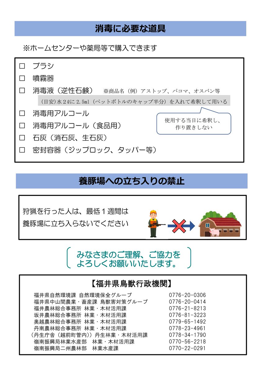 招きネコに小判 On Twitter 野生イノシシの豚コレラ検査を行いました 今回 検査頭数 16頭 うち陽性頭数 2頭 通算 検査頭数 125頭 初めて陽性が確認された令和元年７月５日以降 うち陽性頭数 23頭 福井県 2019 10 21 Https T Co Ismn70tnsc Https T Co