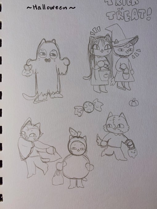 This will be my September sticker sheet for Patreon ~ making September into Halloween so my patrons can get them in time for halloweenie ? 