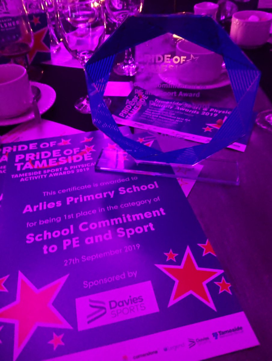 ArliesSport's tweet image. Wow!! Can't believe we have won the School Commitment to PE and Sport award at tonight's Pride of Tameside Sports Awards! Just... WOW! @active_tameside @tamesidessp @arliestameside #POTSPAA19