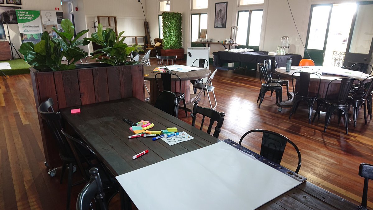 BrettBearham's tweet photo. Day 2 of #Techstars #StartupWeekend Bundaberg will be under way shortly. Enjoying the space to myself with the tunes turned up to '11' before getting started!
#SWBundy #swbundy2019 https://t.co/FXJJUq05u0