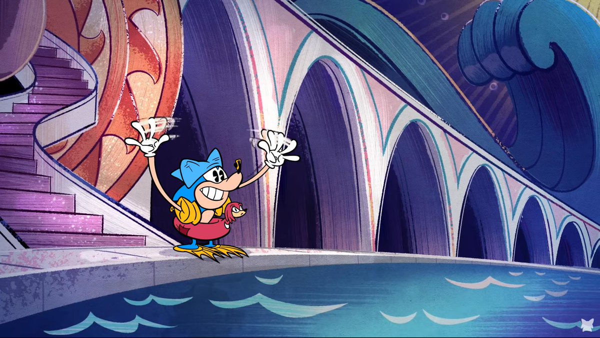 RikDraws's tweet photo. "What if Sonic had a cartoon like the new Mickey ones?" (1/3) https://t.co/tdORkLL73I