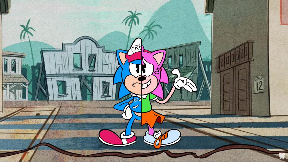 RikDraws's tweet photo. "What if Sonic had a cartoon like the new Mickey ones?" (1/3) https://t.co/tdORkLL73I
