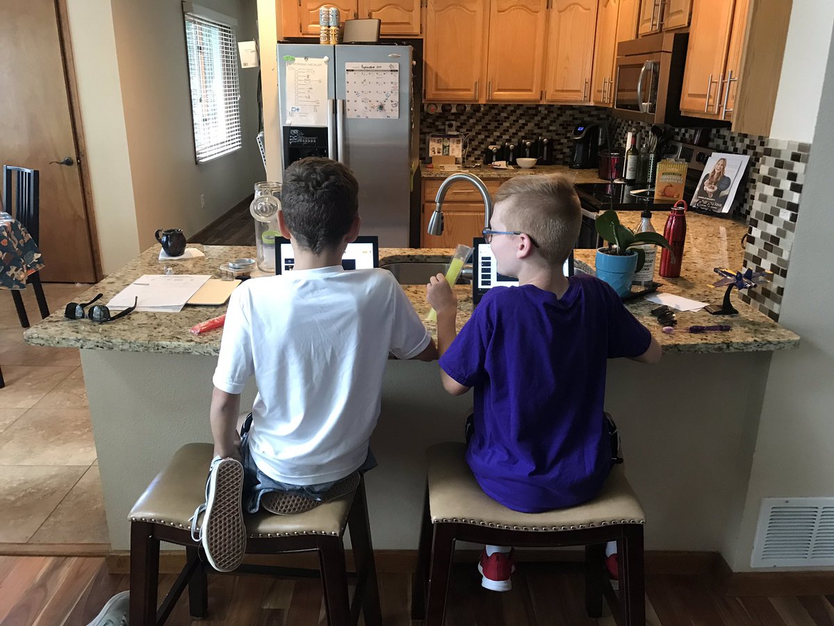 This year, our kids’ school became a No Homework campus. Since then, I’ve seen them play more, read more, &amp; laugh more. Today, my son &amp; his friend were so excited about a project, they came home to put in extra work. Voluntarily. On a Friday! #edchat #homework #BoldSchool