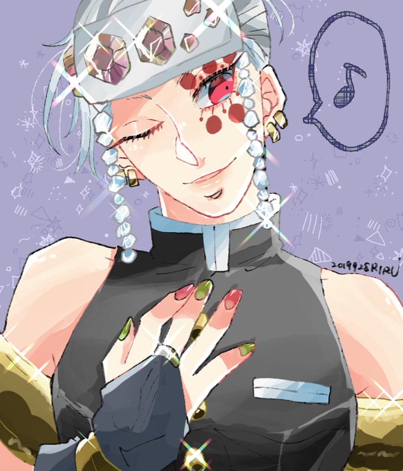 垢移行▶︎固ツイ見てくださいさんがTwitterに投稿した宇髄天元(鬼滅の刃)のイラスト。