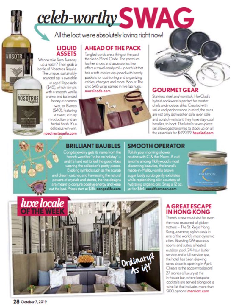 PACE_PR's tweet image. Celeb-worthy #swag with #moralcode featured in @LifeandStyle mag! #musthave #shopping