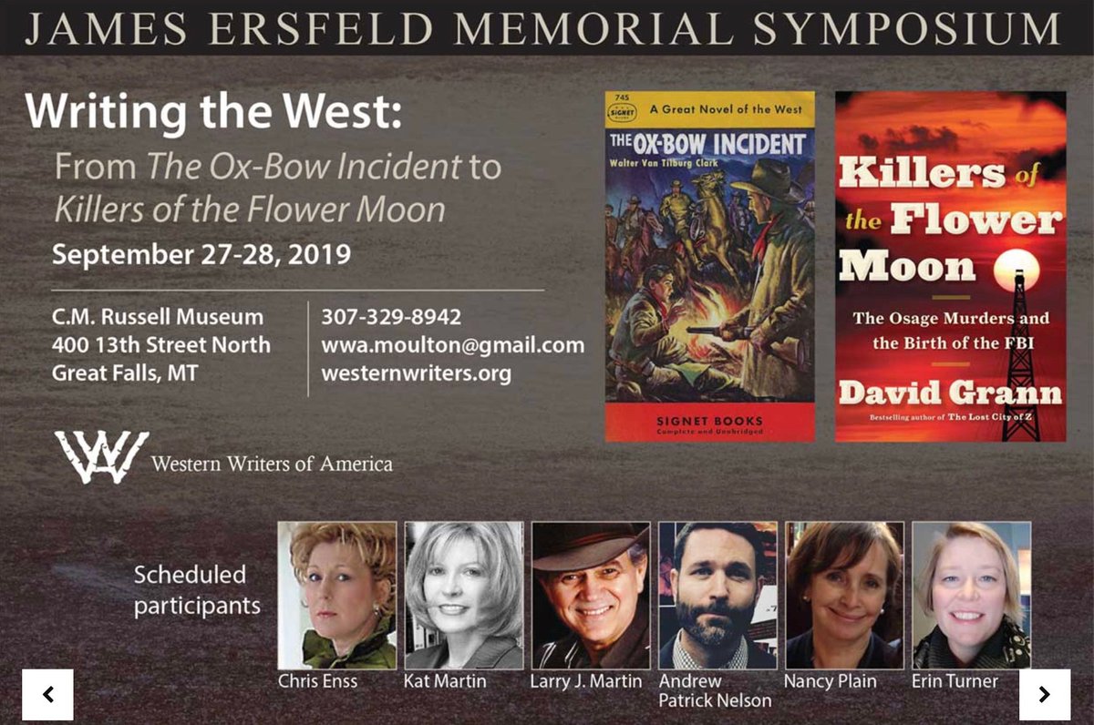westwrite's tweet image. If you're in the Great Falls Montana area please join us, tonight and tomorrow, for lots of great info from writers and publishers, including Kat and me, at the Charlie Russell....