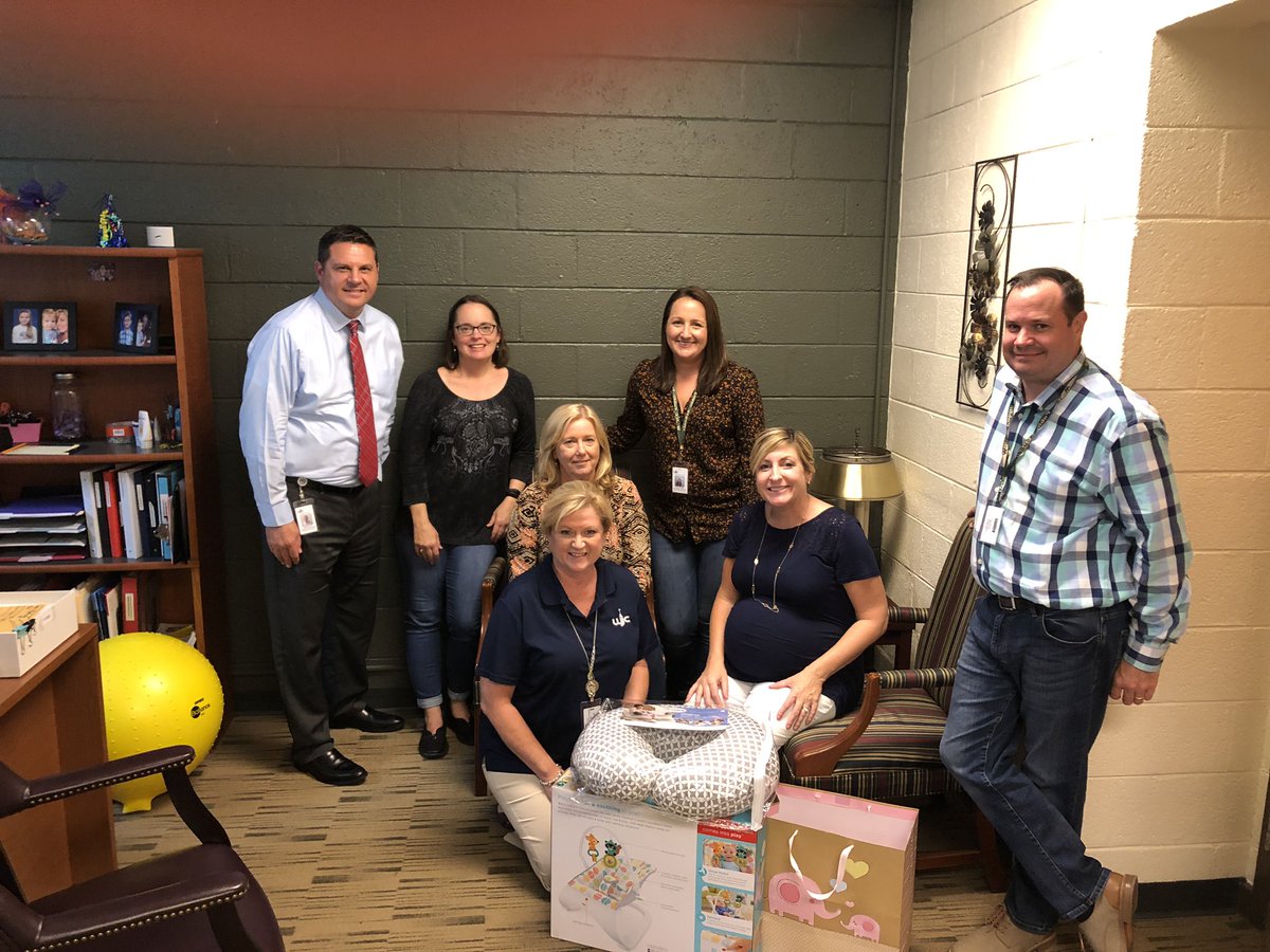 WJCCLeadsSS's tweet photo. The Department of School Leadership had a great time showing a little love to @DEScounseling with our “sprinkle” today:)! We can wait to meet the new little one ! @srwalker3436 #WeAreWJCC #heartwork https://t.co/RoTou8ftAj