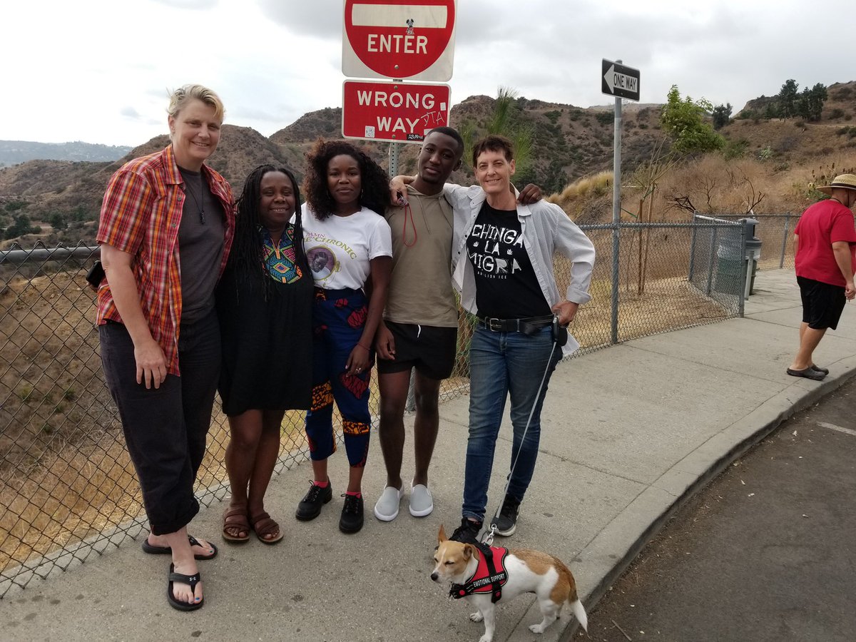 brittlepaper's tweet image. The Brittle Paper crew hanging out in LA. We are here for the 2019 #QueerYourAfricanRead #lambdalitfest