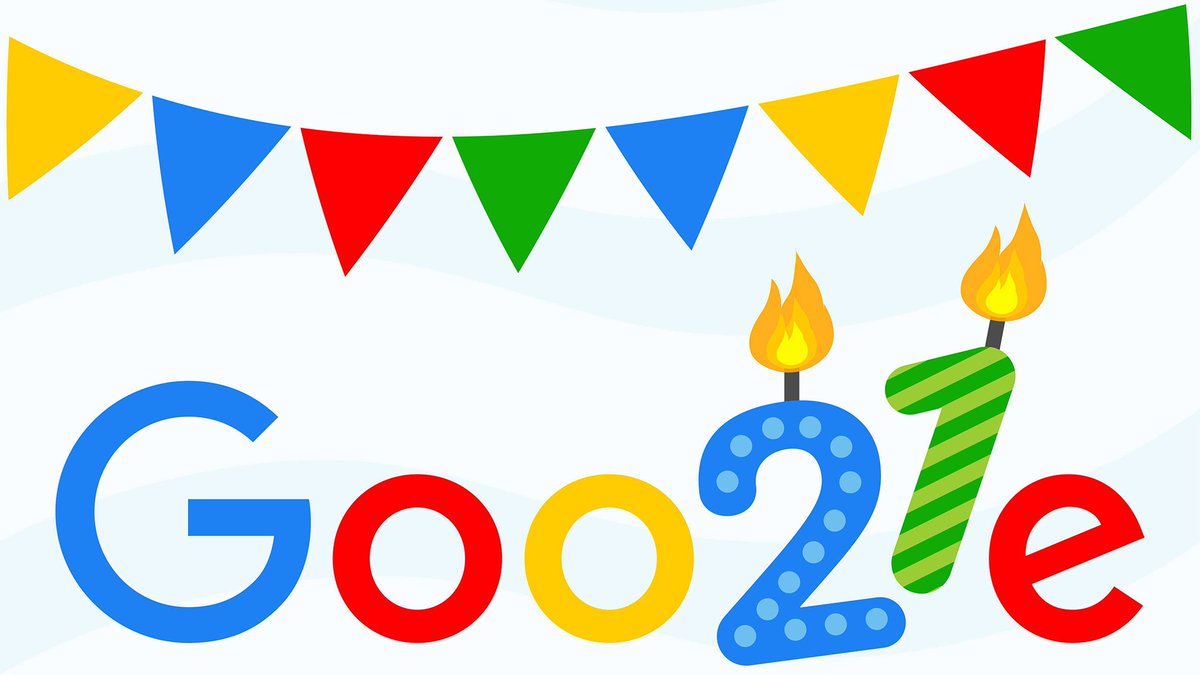El día de hoy cumple 21 años Google, una de las empresas más reconocidas a nivel mundial.

#googlebirthday  #Google #GoogleDay