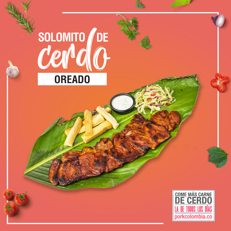 porkColombia's tweet photo. Si se te hizo agua la boca con nuestro #Solomito marinado y bañado en salsa bbq con yuca, sour cream con cebollín, ensalada de lechuga, tomate y cebolla morada. 🐽 👌 Aprende a prepararlo aquí ➡ https://t.co/t3usf7IyR5

#carne de #cerdo https://t.co/xmBOHKxpEz