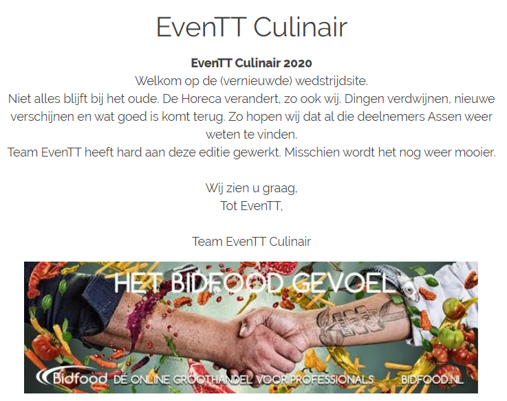 EvenTT Culinair is klaar voor februari 2020, wij gaan weer voor, eventtculinair.nl