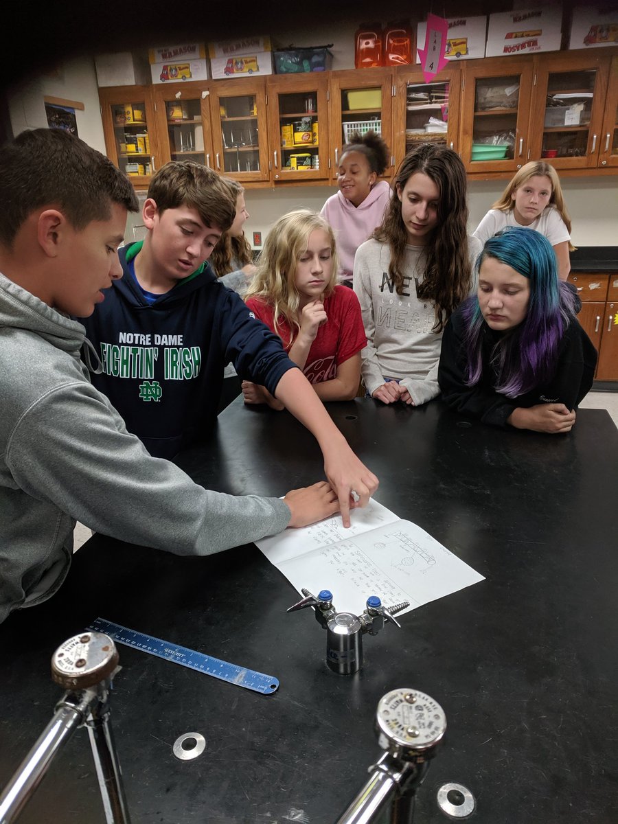 GalloSci110's tweet photo. Explaining and discussing their ideas for how the famous Rubens Tube works. @WeAreMcGee https://t.co/SAfZ3iBhUT