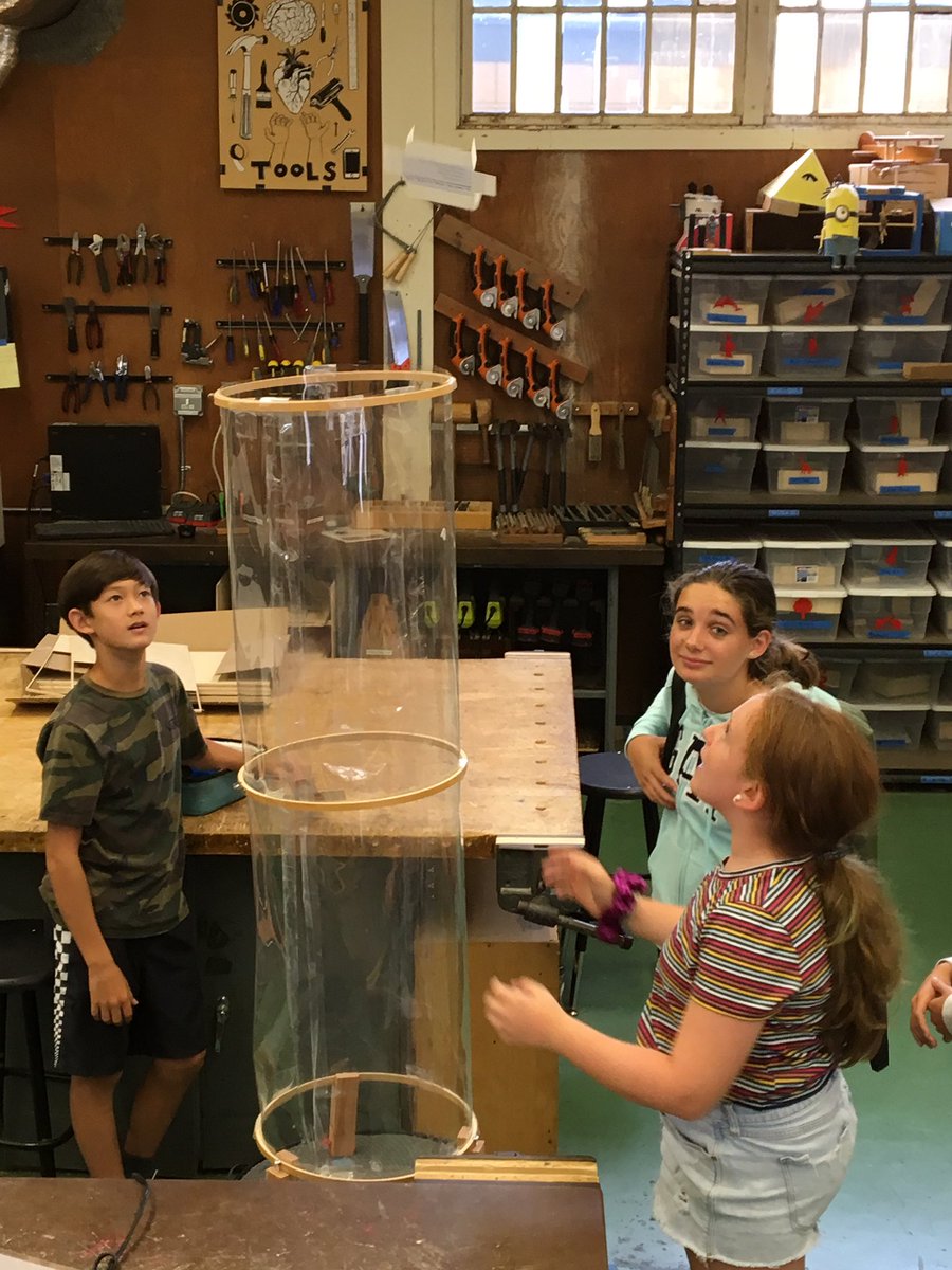 DavidsonMakers's tweet photo. Wind tube experiments in Friday Tinkerer’s Workshop during 6th grade lunch #mc https://t.co/awjtZCX1Lx