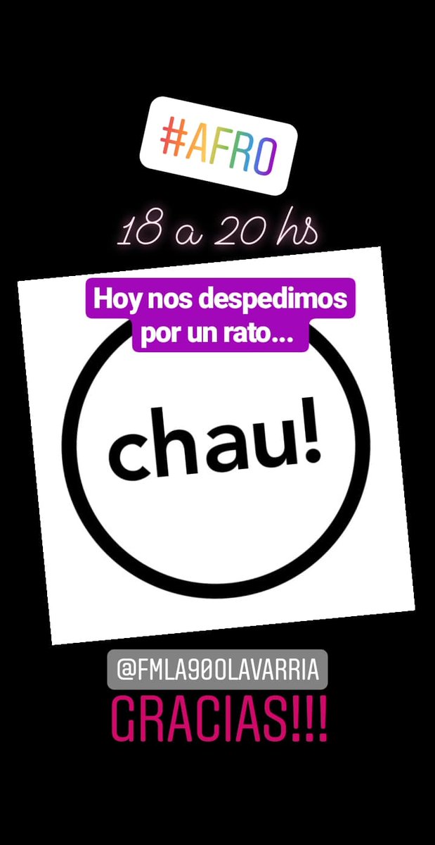 Y LLEGÓ EL DÍA DEL ADIÓS...
Ya estamos al aire con AFRO Tarde de Clásicos en La 90 la90.com.ar . Escuchanos online en la90.com.ar/envivo.html o sintonizá en Olavarría FM 90.7 Mhz