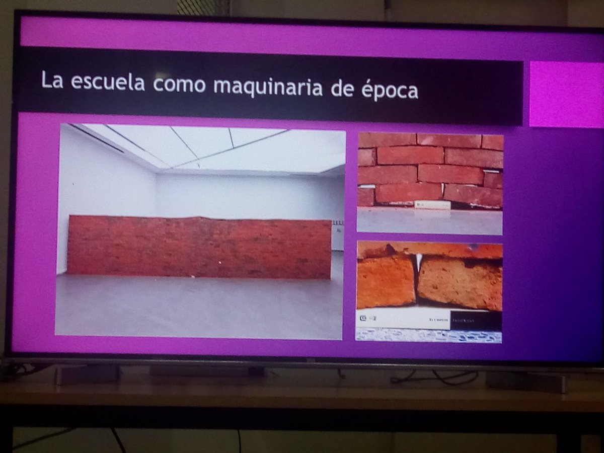 CsEducacion's tweet photo. La escuela como maquinaria de época. Lo que parece infranqueable, lo aparentemente pequeño lo puede modificar #IES28 https://t.co/CManm7SXPF