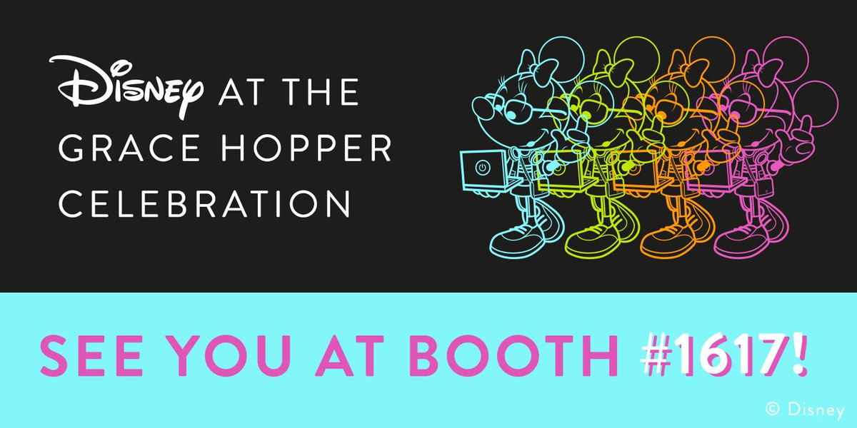 thecodegoddess's tweet image. #GHC19 is just a few days away! I can’t wait to meet with all the amazing women there. Come by our booth and say “Hi!”  #DisneyTech