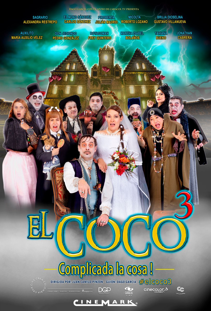 CinemarkCol's tweet photo. Un matrimonio 👰🏻 y un hechizo de amor 🥰 protagonizan esta historia llena de mucho humor y diversión.
En octubre no te pierdas #ElCoco3 🧟♂️😂. https://t.co/gxCcvmDnes