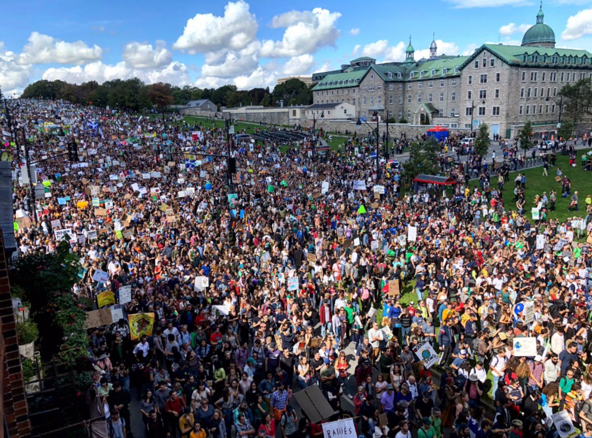 500,000 of my closest friends, all demanding action on climate change. #climatestrikecanada #climatevoter #montrealclimatestrike