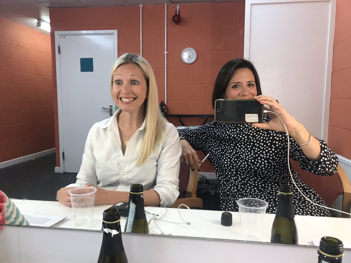 CazPerry's tweet image. Well that was a busy three months! Final backstage photo after 35 live theatre shows with my absolute wingwoman @msgeorgiepalmer @thelargeGandC we did it 🙌🏻 time to relax, just as well I don’t need to move house this weekend 🥴
#presenter #compere #comedy