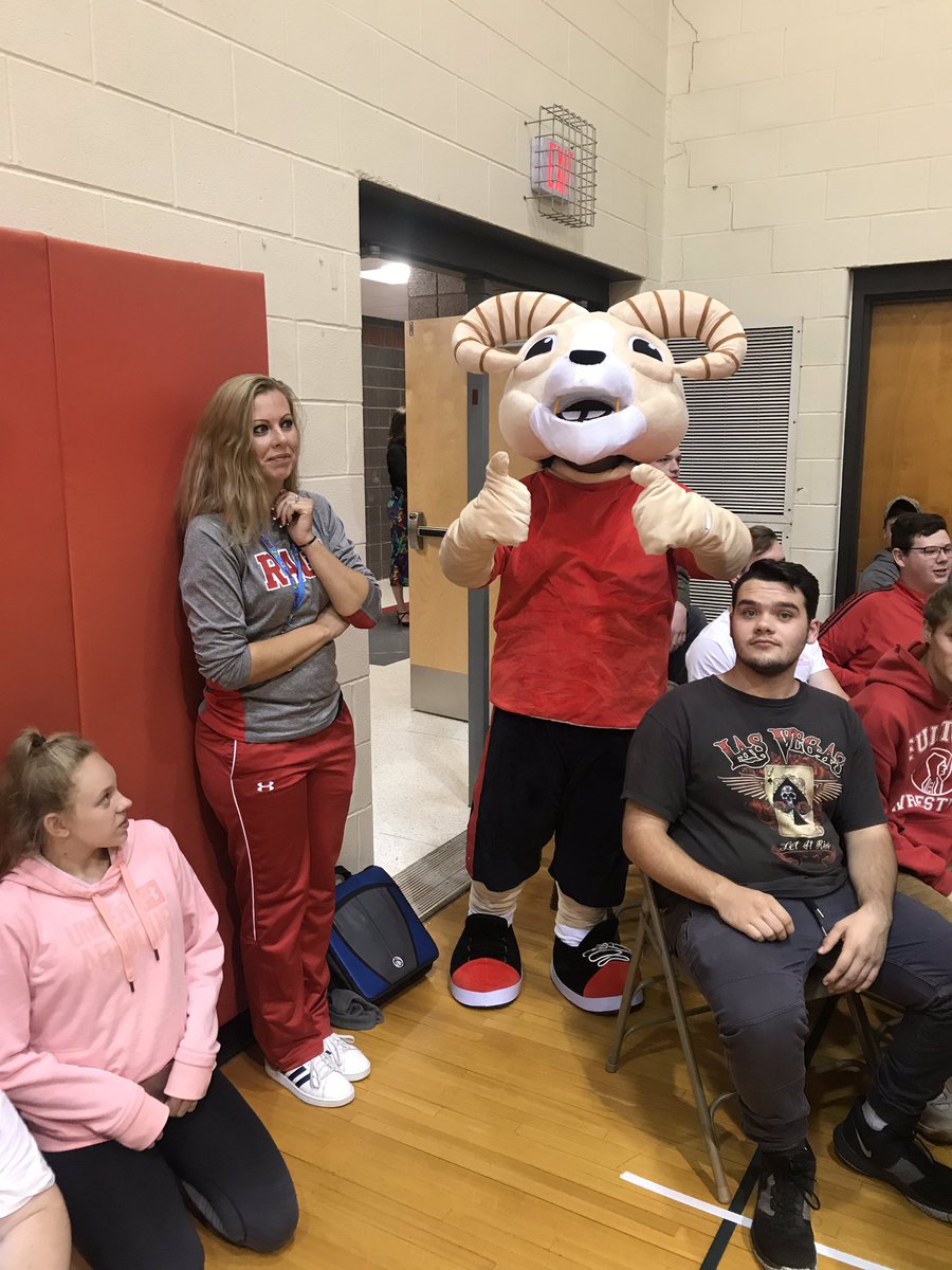 pcheech17's tweet photo. Our very own Ram Mascot. CW great job taking on this role. #rccsd #PepRally https://t.co/G8LGa6scCS