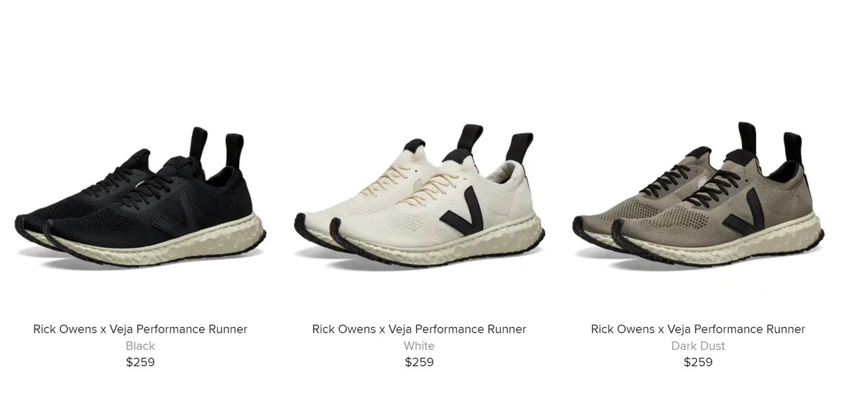veja x rick owens knit sneakers