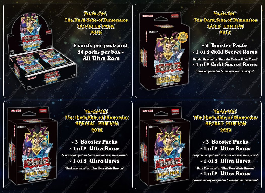 Yugioh News 𝗧𝗵𝗲 𝗗𝗮𝗿𝗸 𝗦𝗶𝗱𝗲 𝗼𝗳 𝗗𝗶𝗺𝗲𝗻𝘀𝗶𝗼𝗻𝘀 It S Back Konami Will Bring Our Favourite Cards From The Yugioh Film The Dark Side Of Dimensions The Set Will Contain 57 Cards Featuring