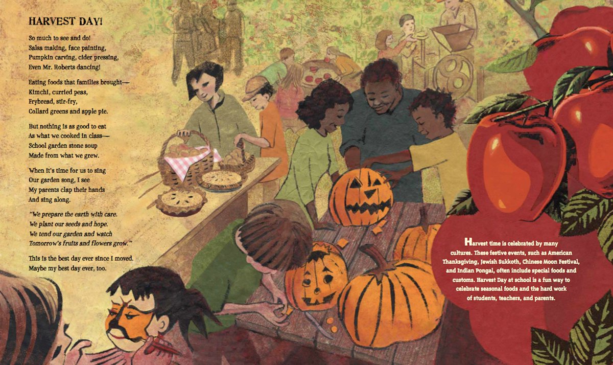 ReadersToEaters's tweet photo. #PoetryFriday! Sharing #poem "Harvest Day" from #OurSchoolGarden!, #GoodRead4 #FoodLiteracyMonth &Oct #NationalFarmToSchoolMonth begins! https://t.co/h9OPXGFuea See @WholeKidsFnd #BookClub ActivityGuide. #FoodLiteracy #FoodEducation #SchoolGarden #FarmToSchool #DiverseBooks https://t.co/icOb4cwgGz