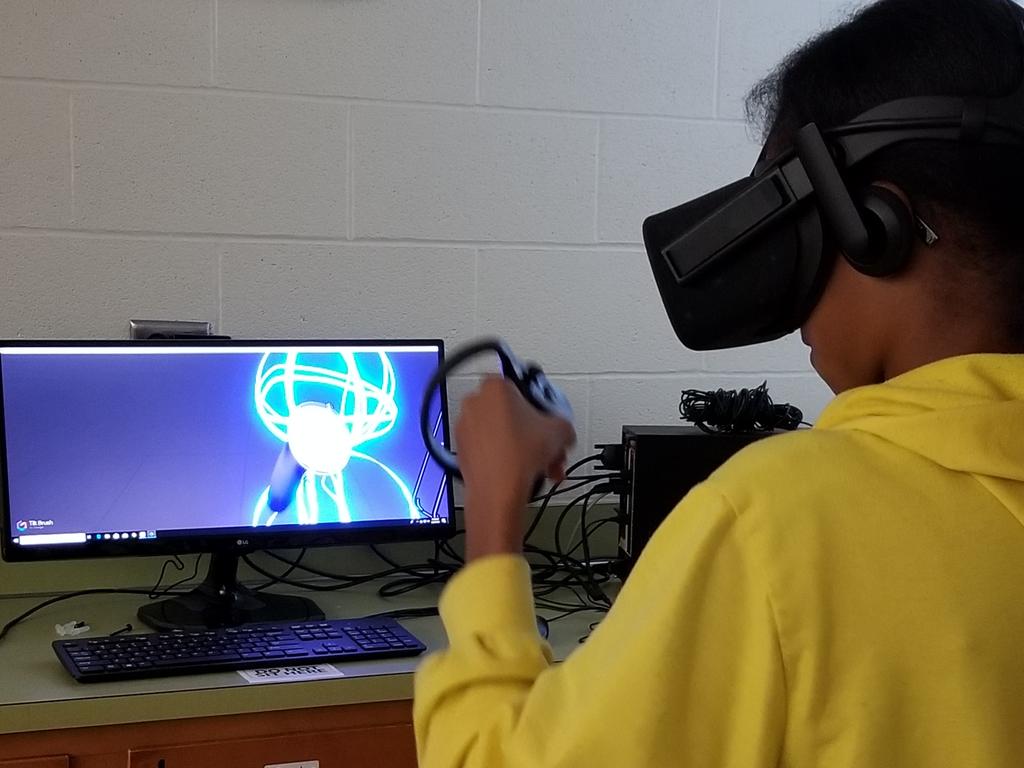 ms_stanek's tweet photo. Amazing creations in 8th grade Graphic Design VR path @tiltbrush @oculus @htcvive @Kimpton_SMF @SMF_MrLove @SMFSchools https://t.co/CfmNagVfX6
