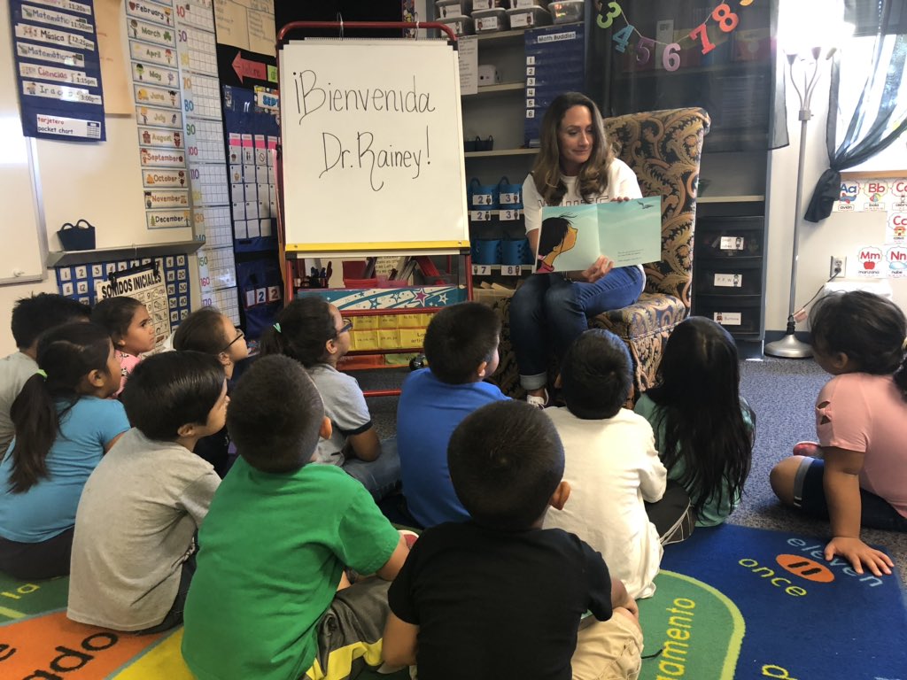 Mayra_Rdz87's tweet photo. Our Special Guest Reader, Dr. Rainey, our Area Superintendent. #heartofDenton #pantherpride #alexanderelementary #lifeinkinder https://t.co/en1NJu3zH7